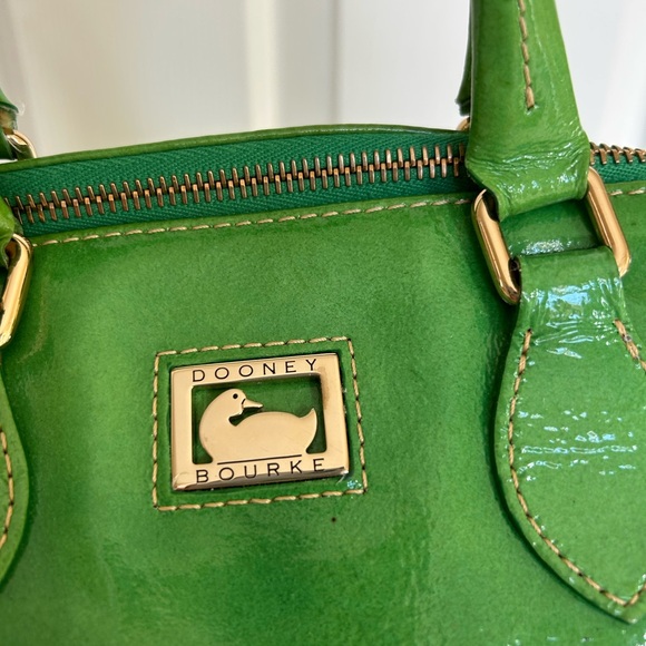 Dooney & Bourke Apple Green Patent Leather Women's Satchel Bag - Picture 8 of 12